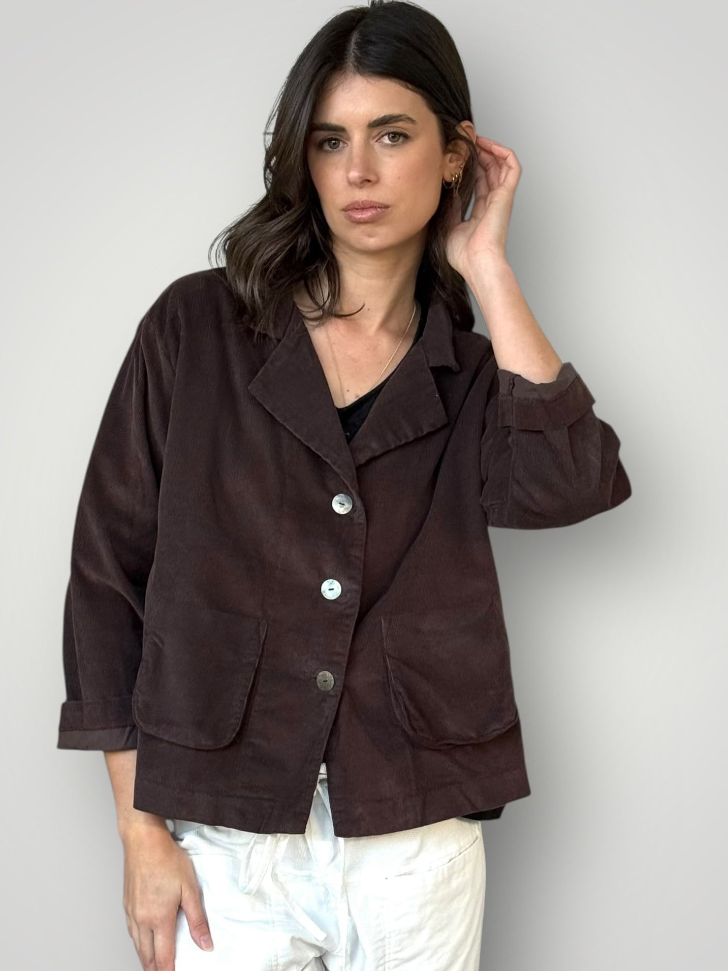 brooke jacket-chocolate cord