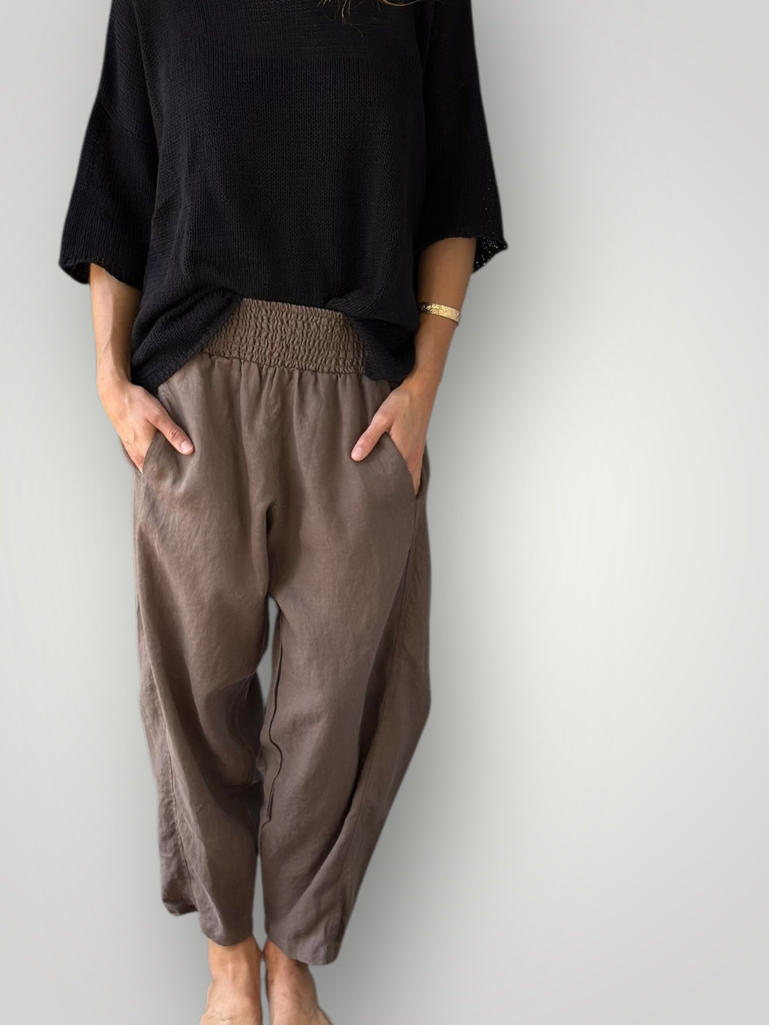 frankie pant - soil linen Apparel
