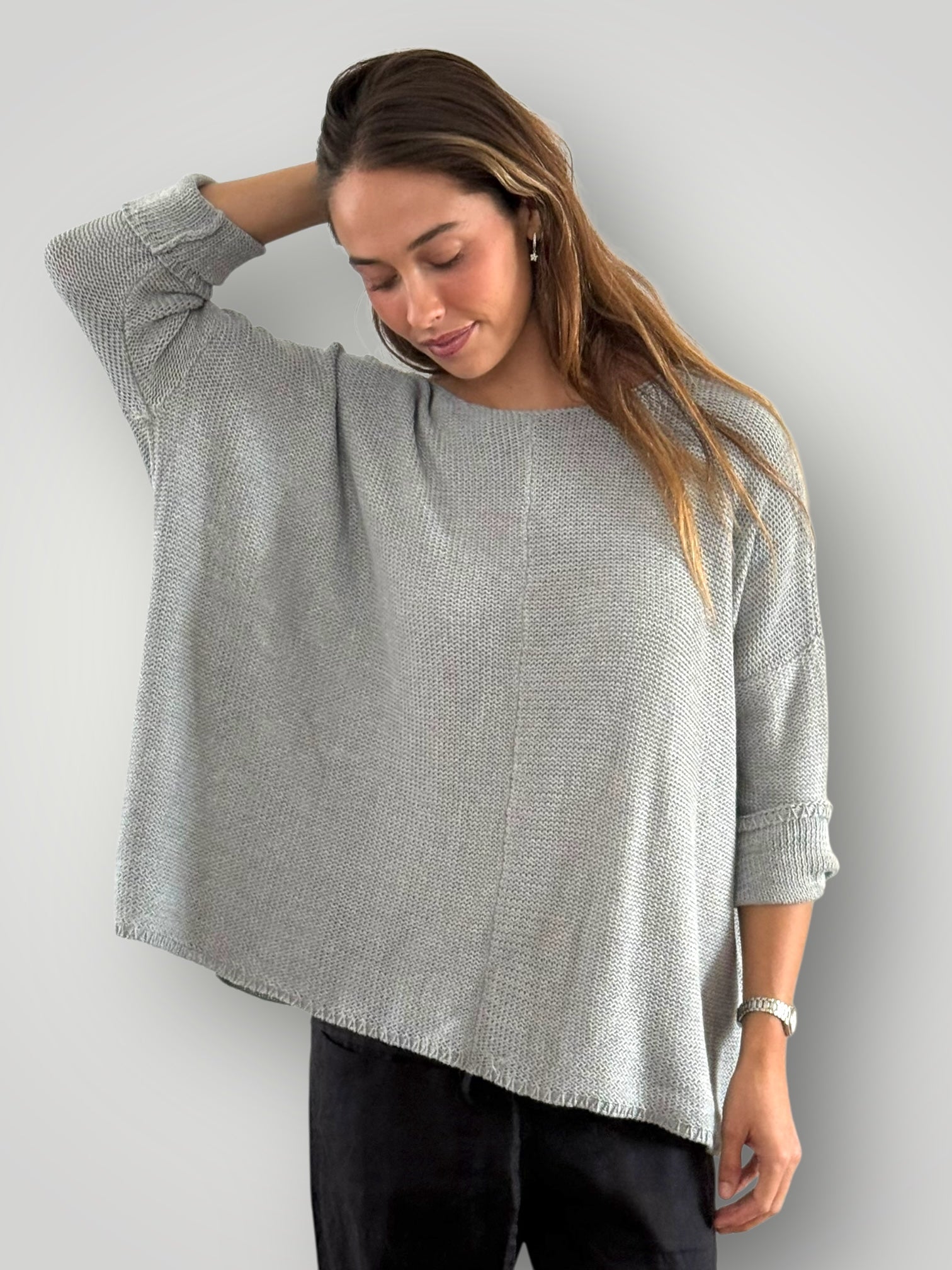 stella jersey - pebble grey cotton knit Apparel