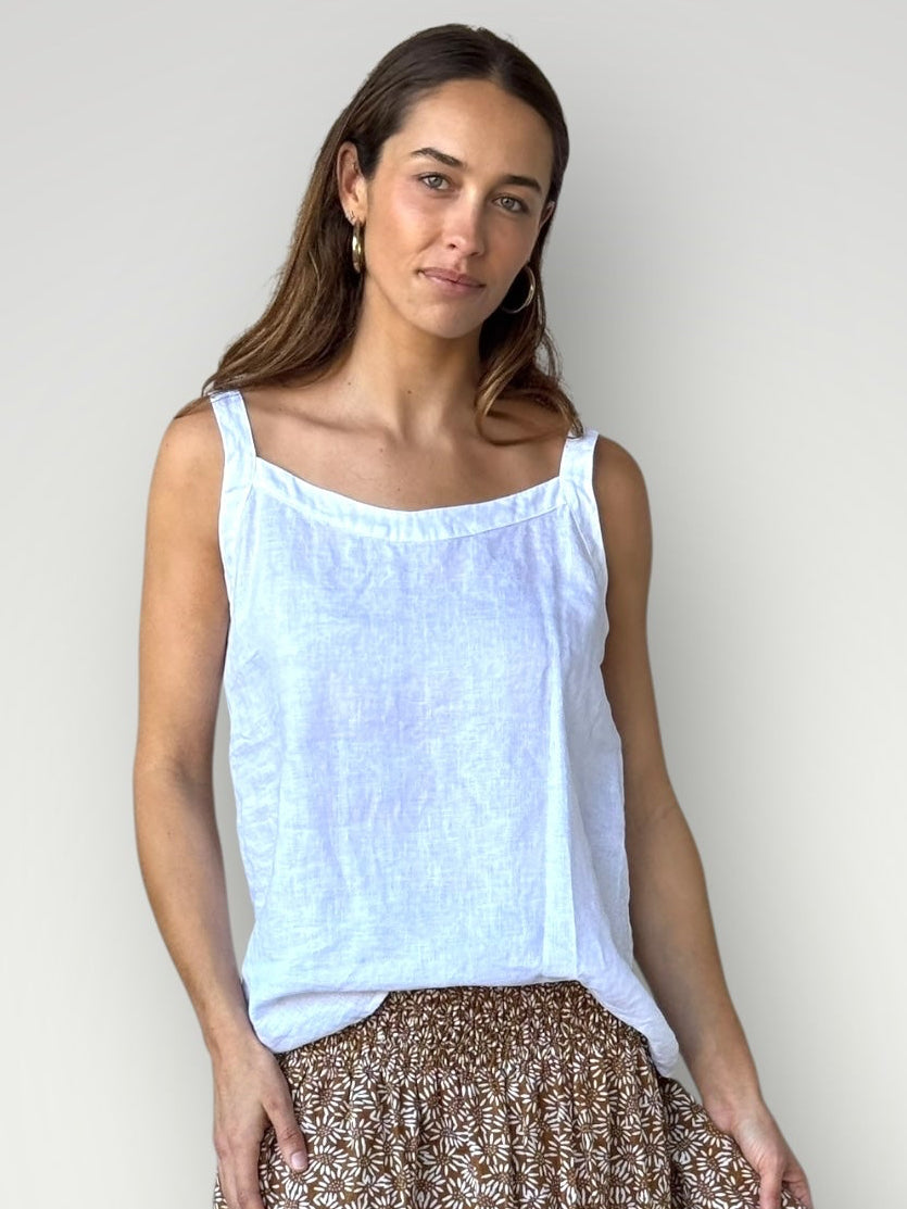 tilly tank - white linen Apparel