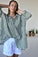 aiden boyfriend shirt -moss stripe linen Apparel