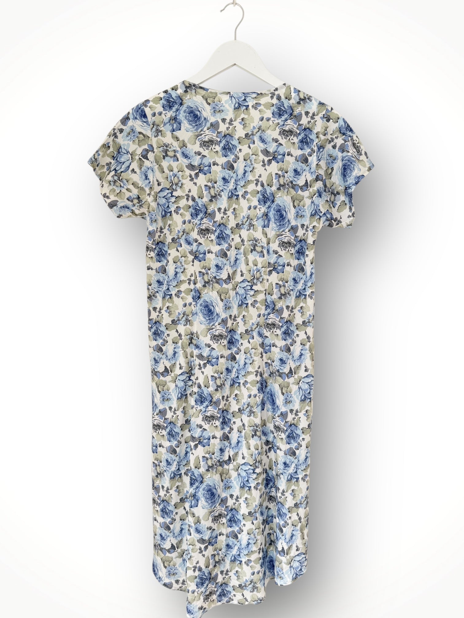 amelia dress - blue floral roses