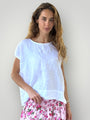 emma top - white linen