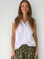 lexi top- white linen Apparel