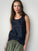 alice tank - black linen Apparel