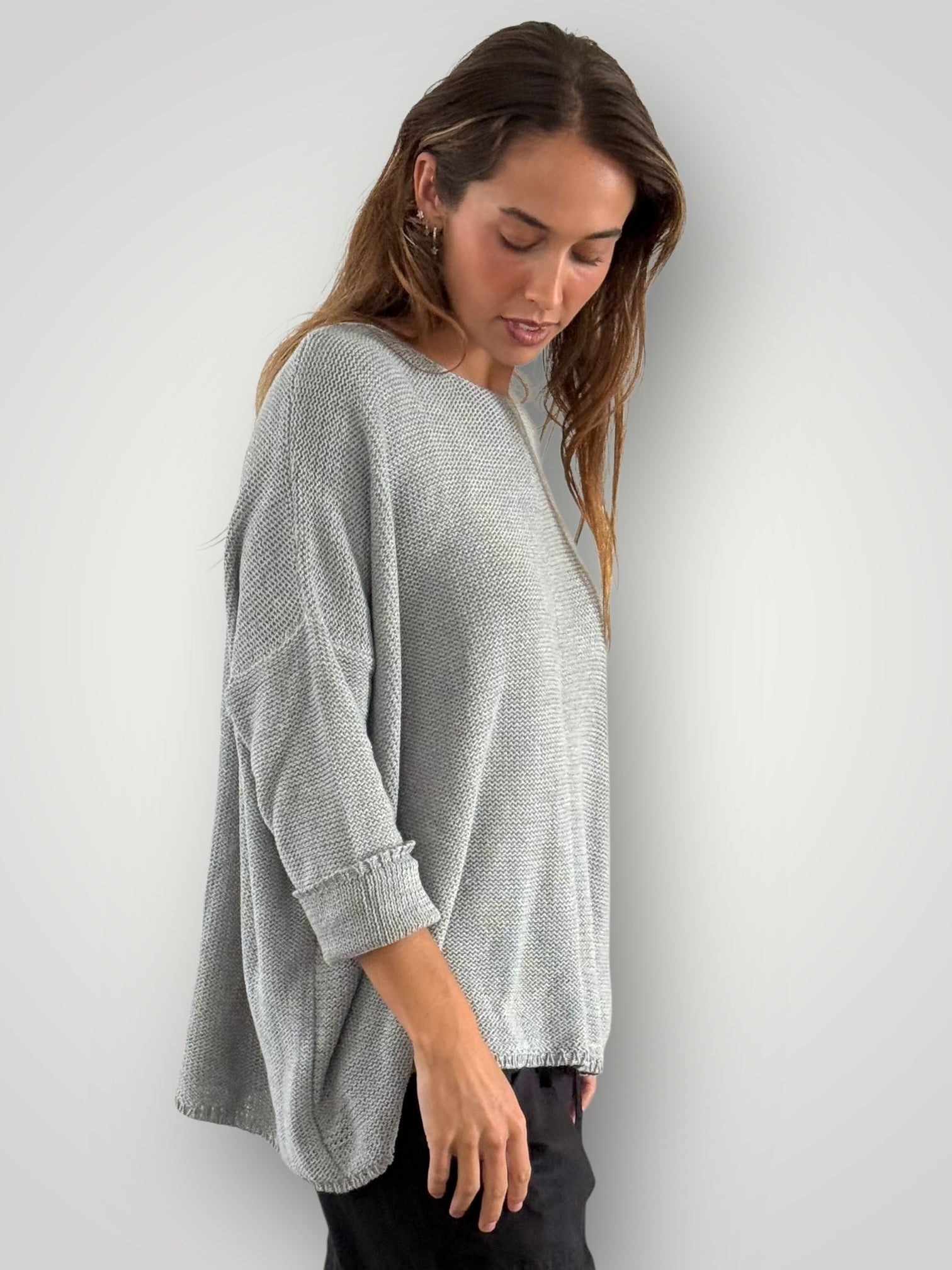 stella jersey - pebble grey cotton knit Apparel