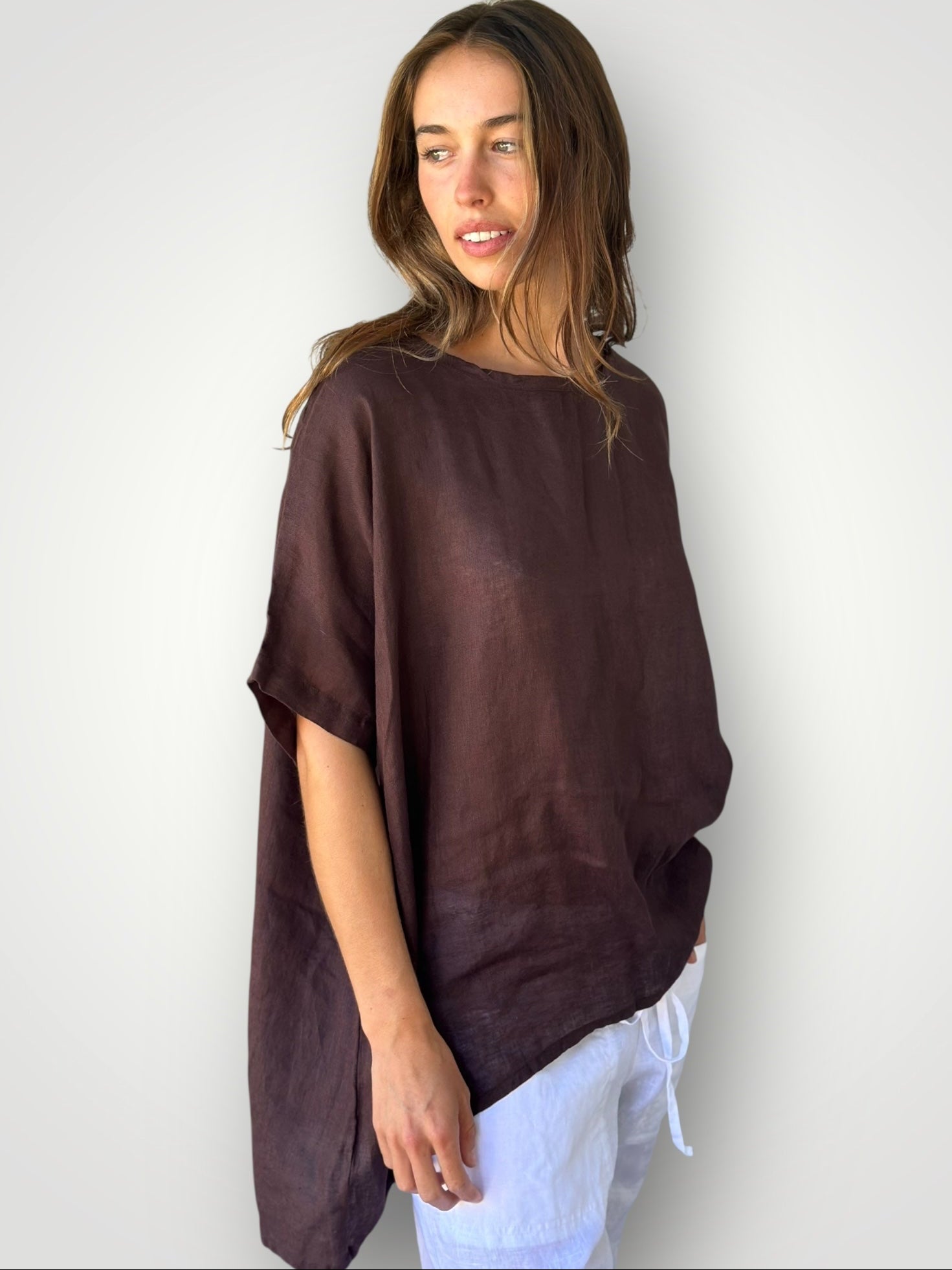 rachael top - soil linen Apparel