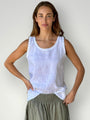 alice tank-white linen Apparel