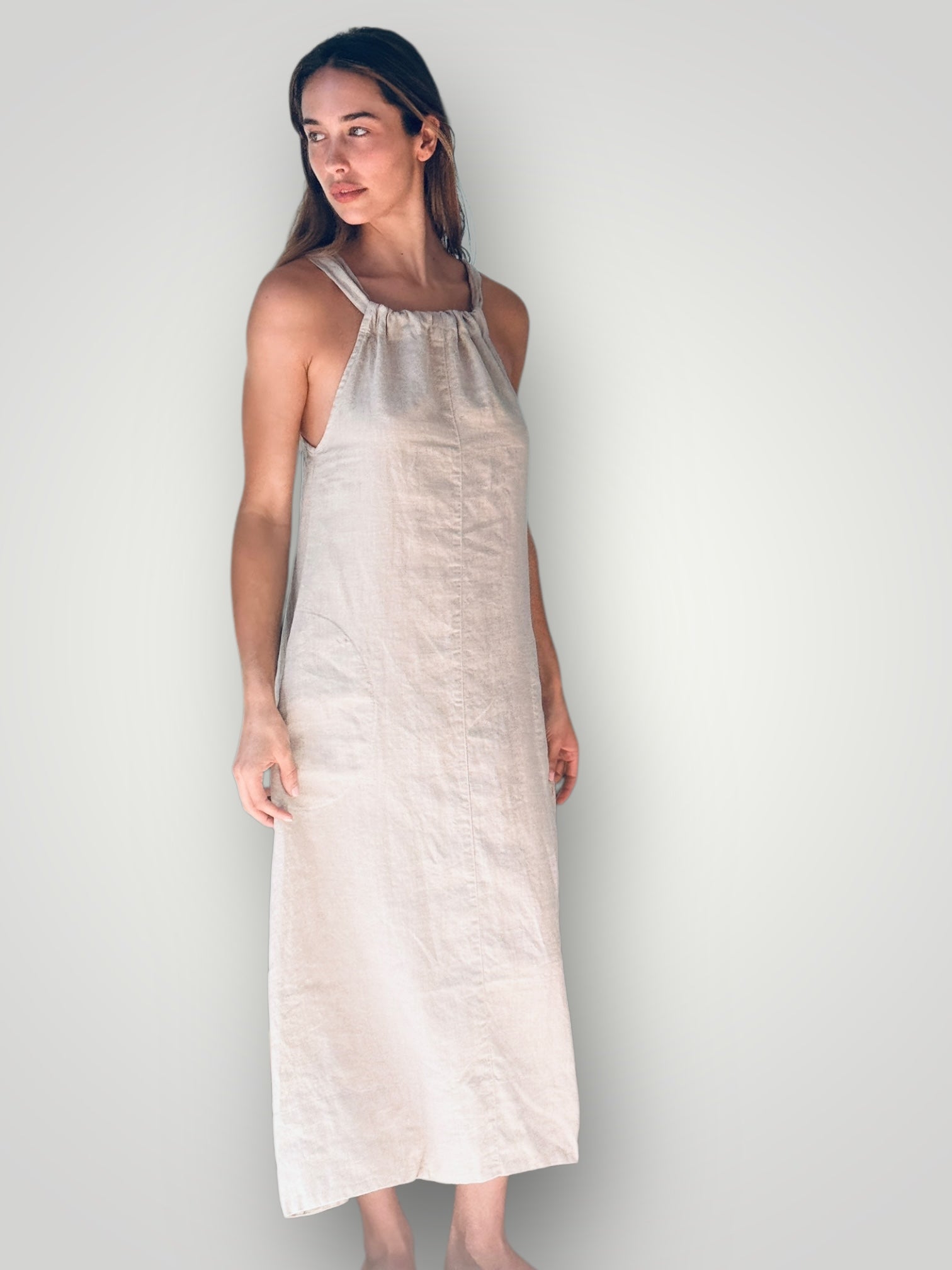 olivia dress-natural linen