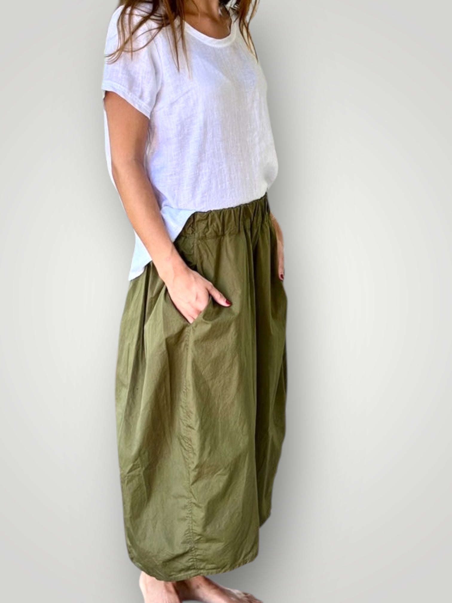 lana skirt - army cotton Apparel