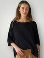 alex top-black cotton knit Apparel