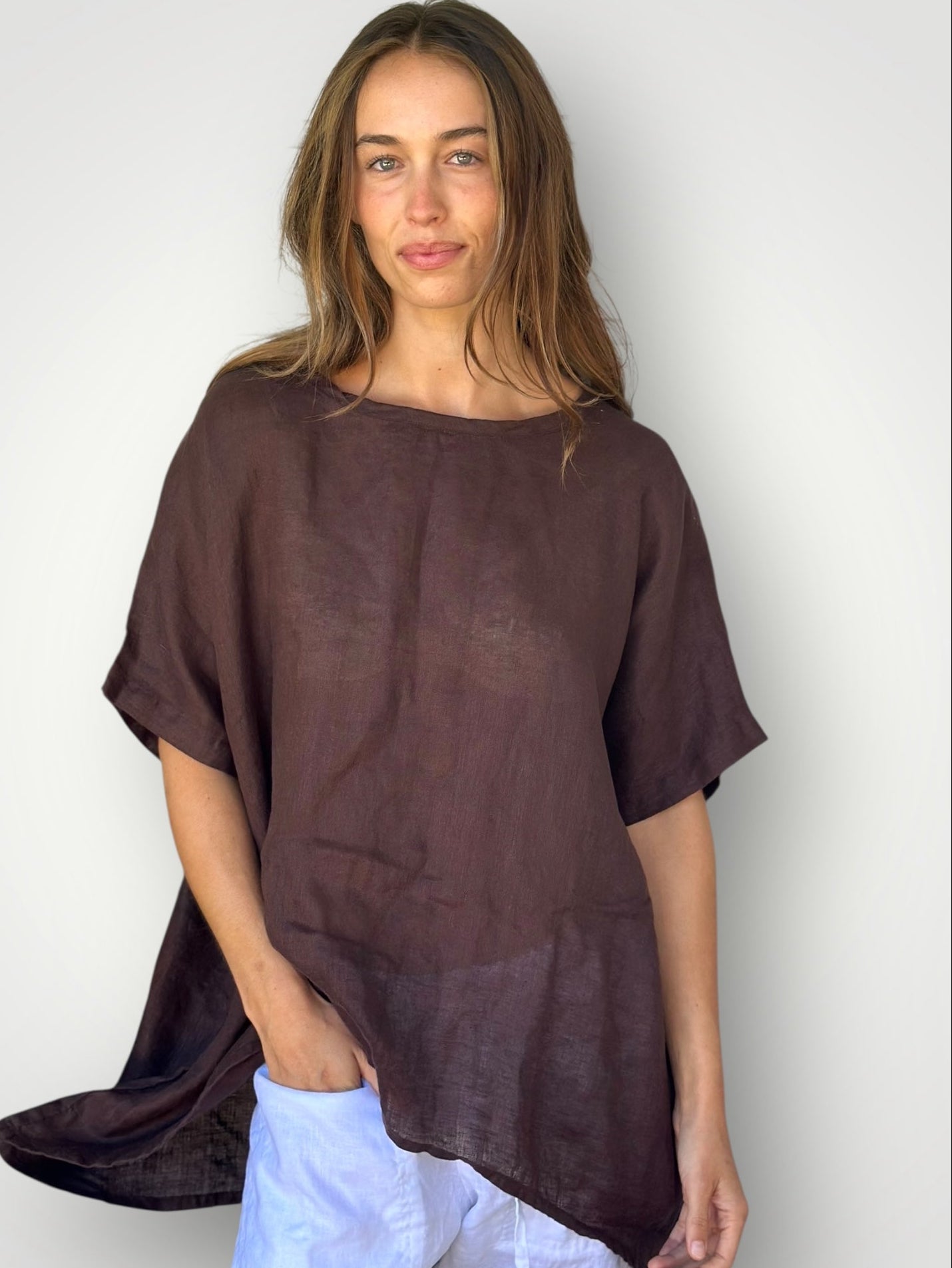 rachael top - soil linen Apparel