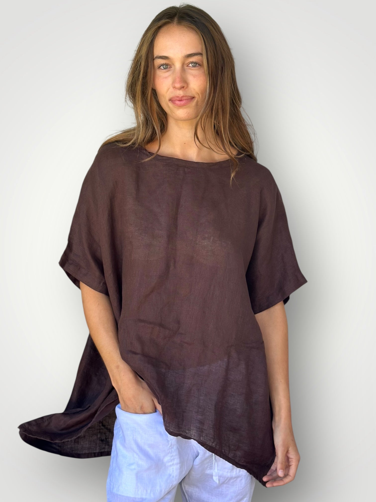 rachael top - soil linen Apparel