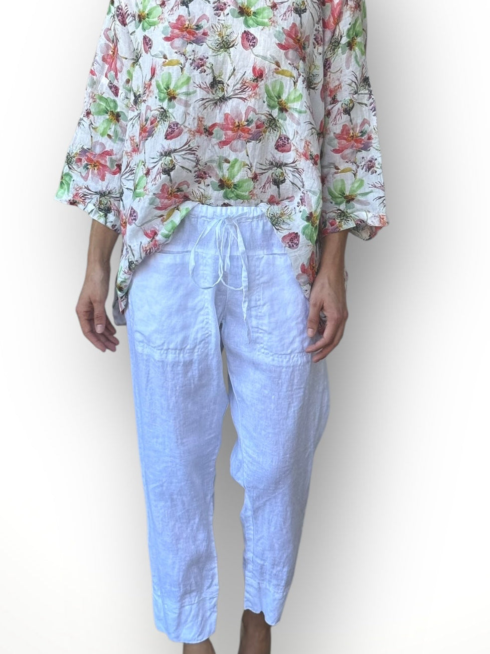 darcy pant - white linen Apparel