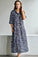 bridget dress - navy floral linen Apparel