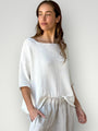 alex knit - warm white cotton Apparel