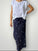 anthea skirt - navy dot linen Apparel