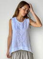 morgan top-white linen Apparel