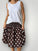 zoe skirt - chocolate spot linen Apparel