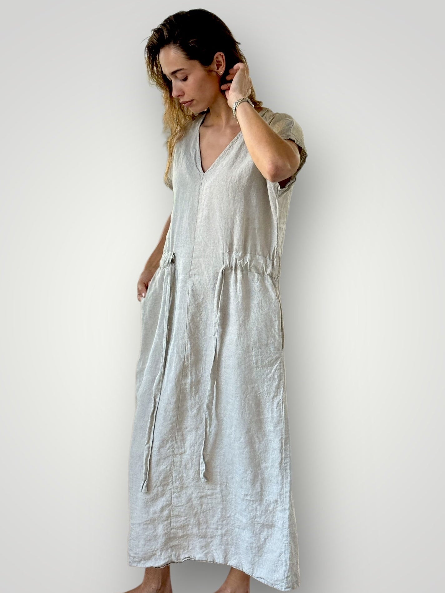 harper dress - natural linen Apparel