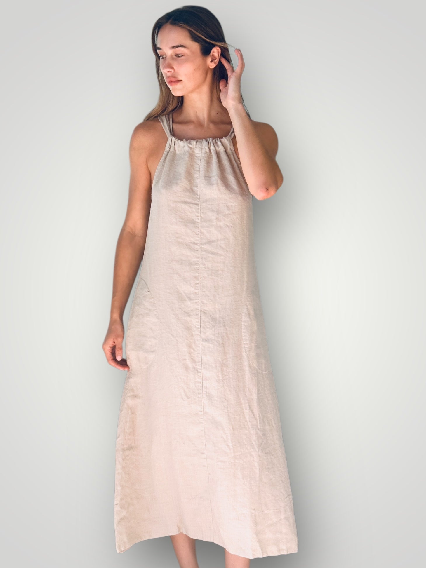 olivia dress-natural linen