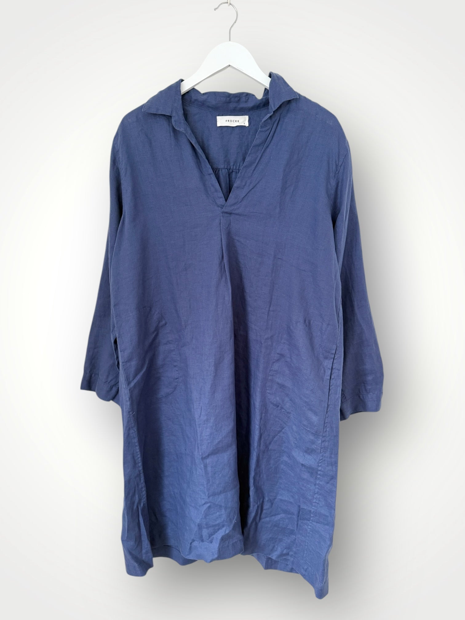 bianca dress - blue dusk linen Apparel