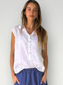 lexi top- white linen Apparel