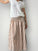 lulu skirt - caramel stripe linen Apparel