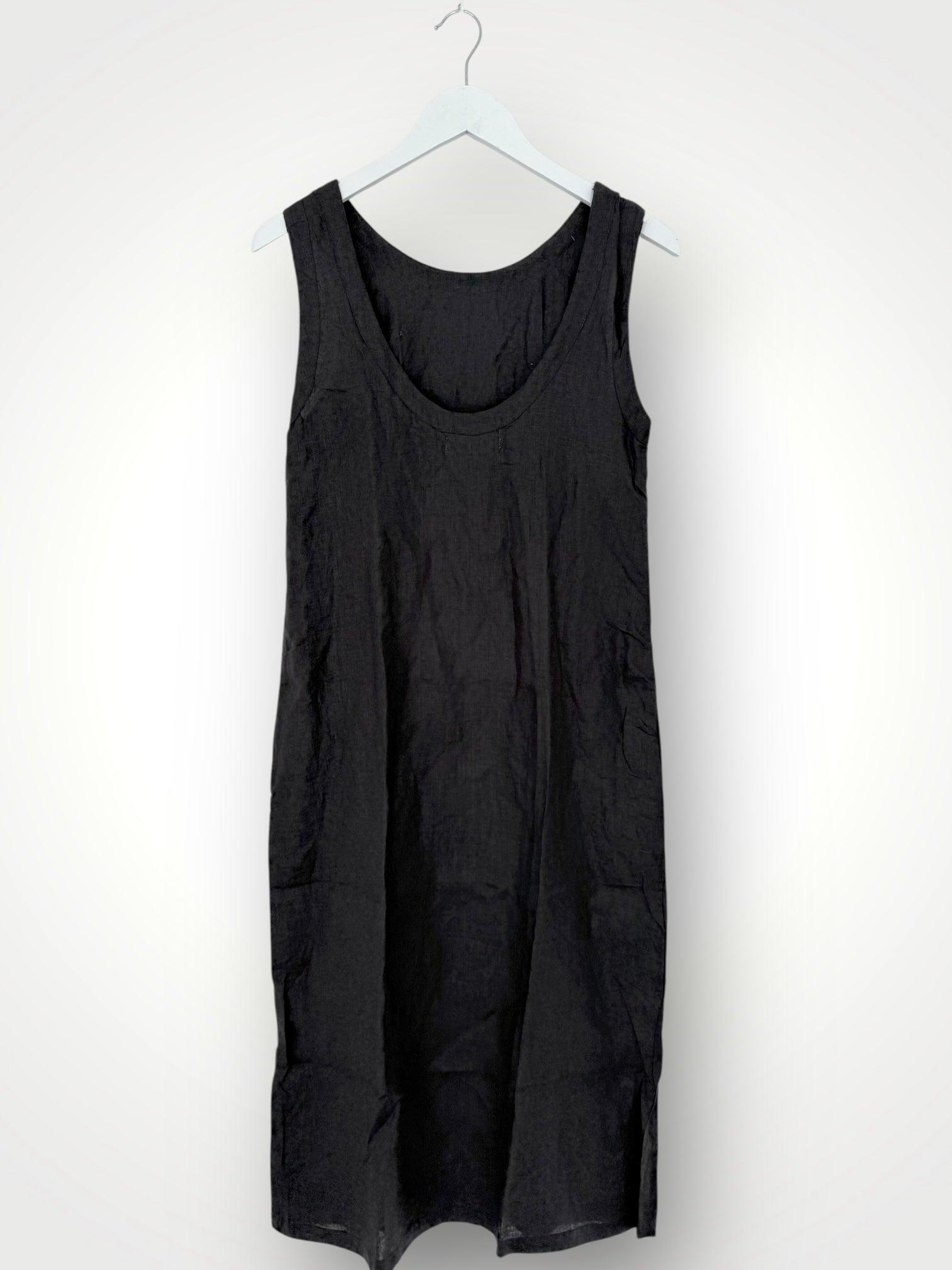 alisa dress - black linen dress