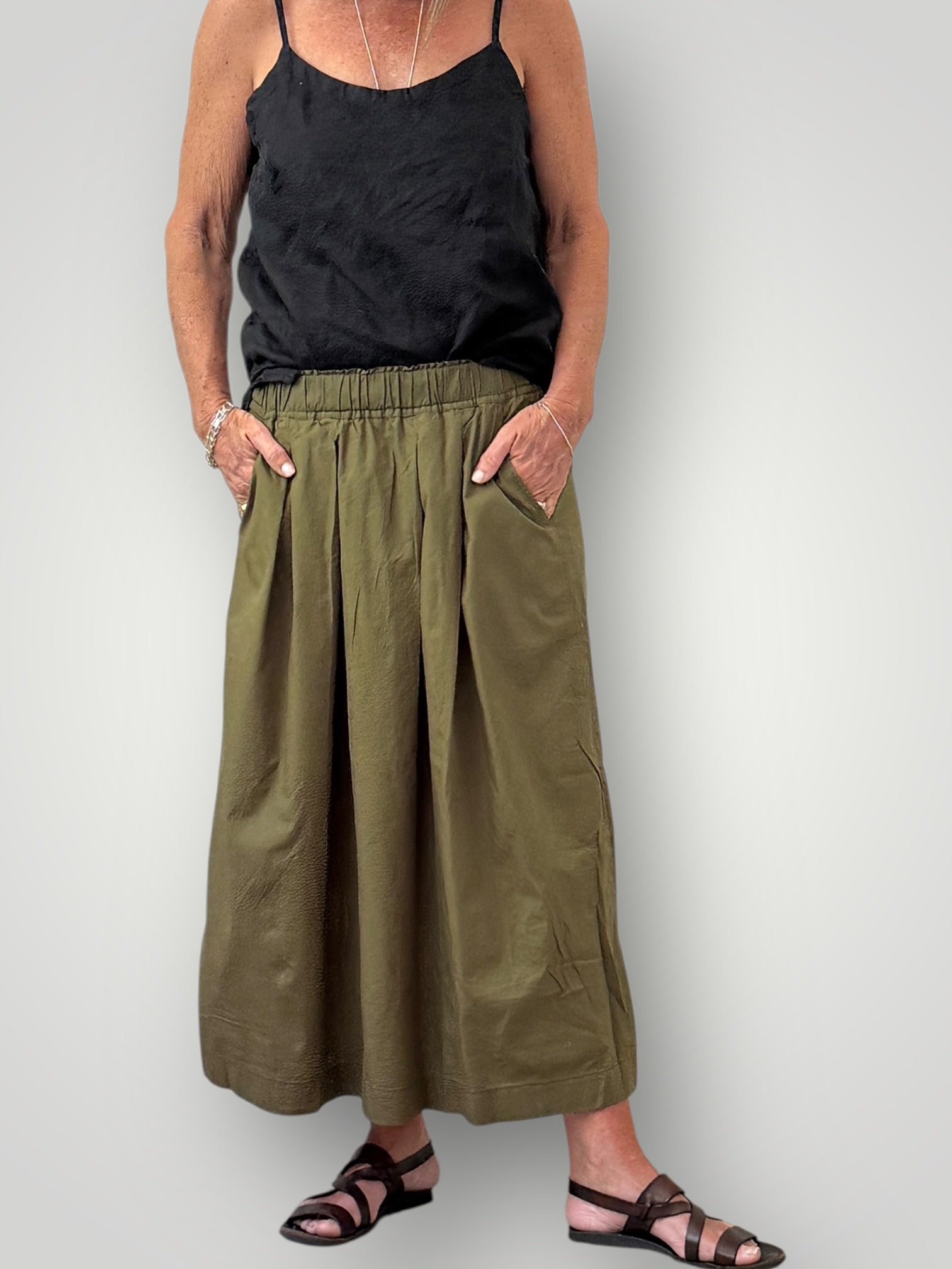 Lilliana skirt-army cotton