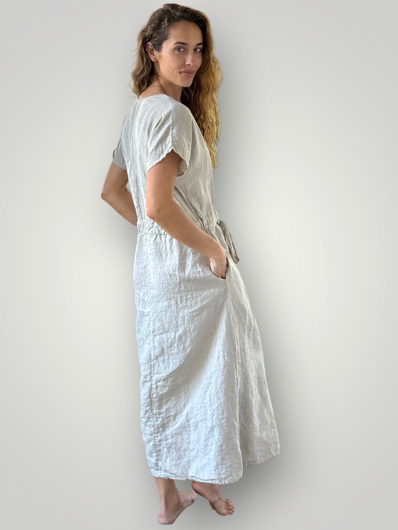 harper dress - natural linen Apparel