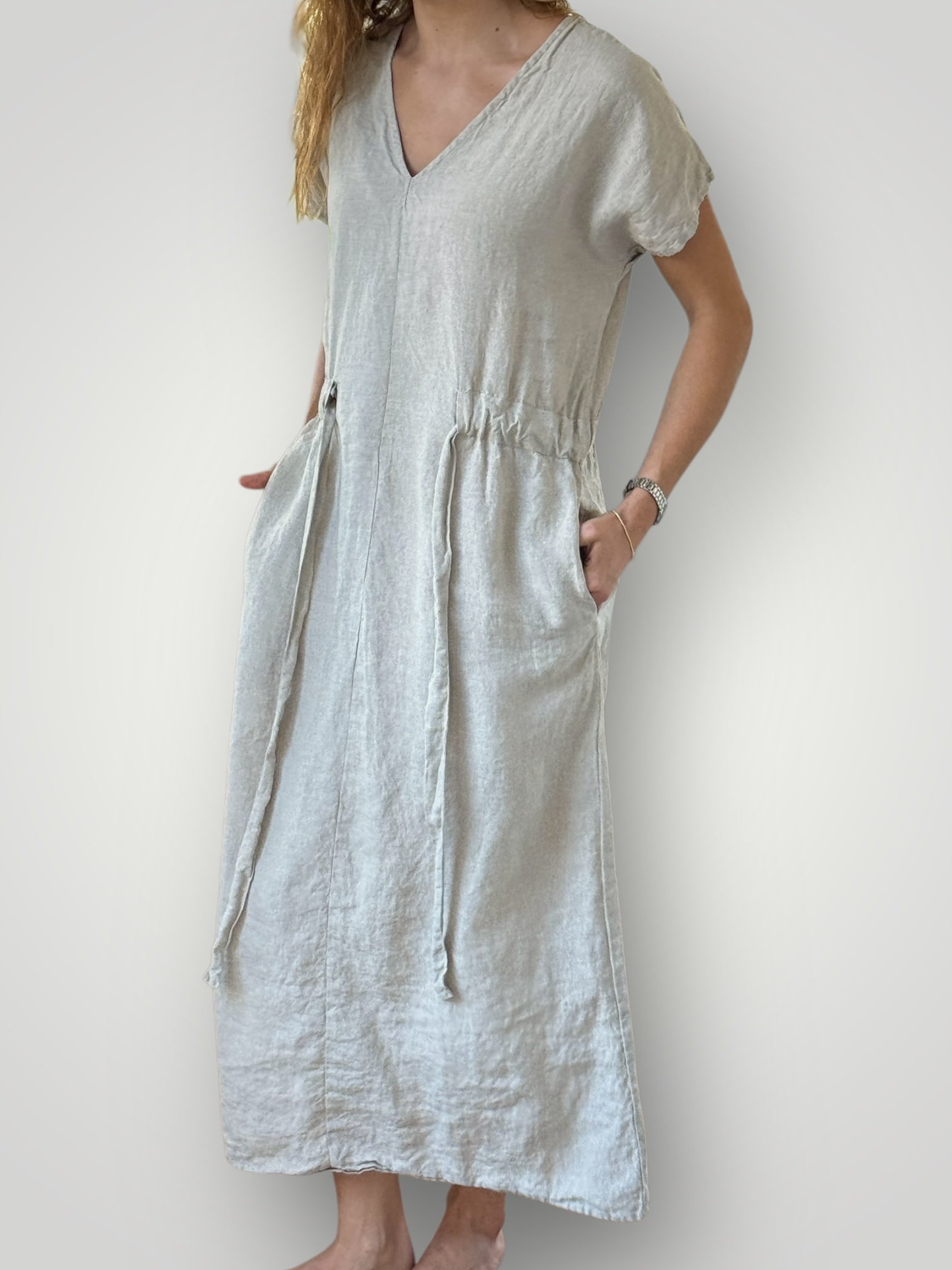 harper dress - natural linen Apparel