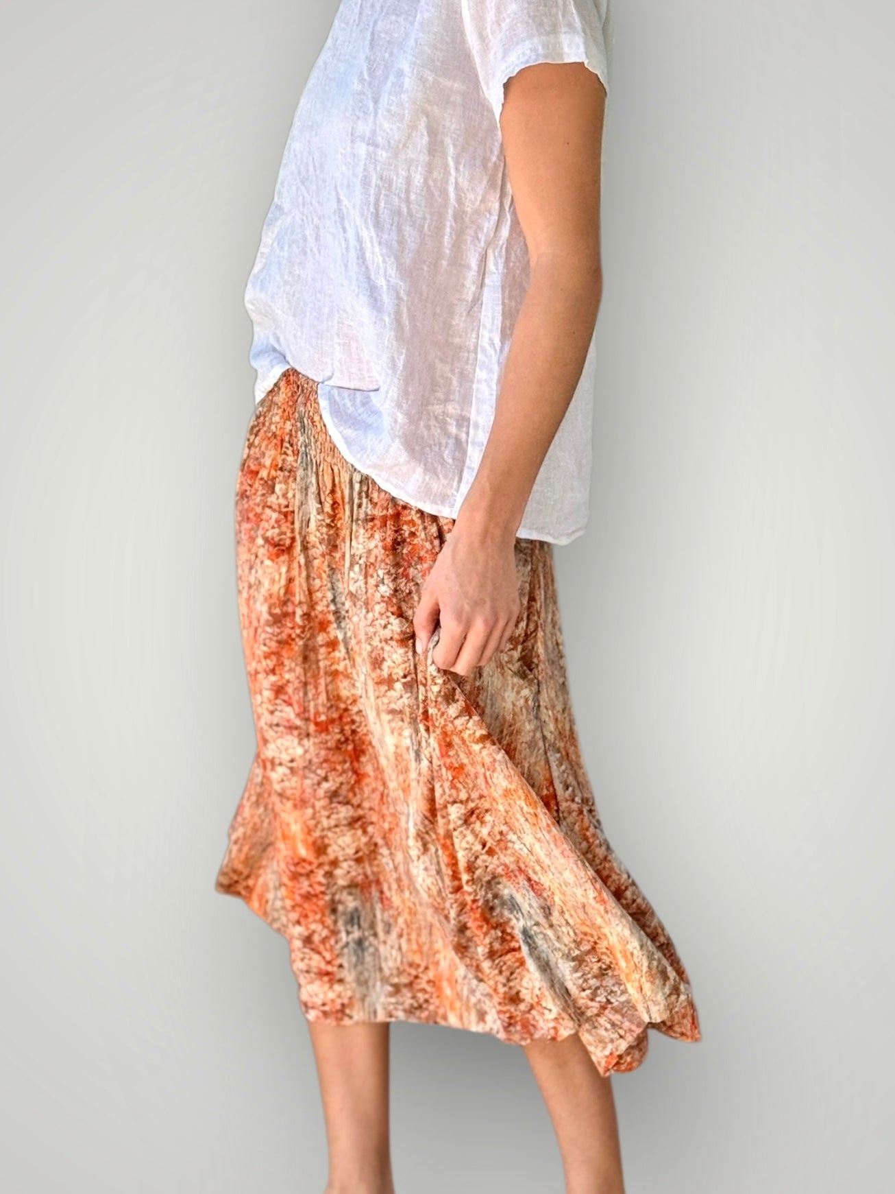 lola skirt - sunset watercolour Apparel