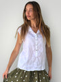 lexi top- white linen Apparel