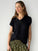 lara knit top - black cotton Apparel