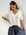 renee linen knit tee - warm white Apparel