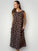 alisa dress - chocolate spot linen dress