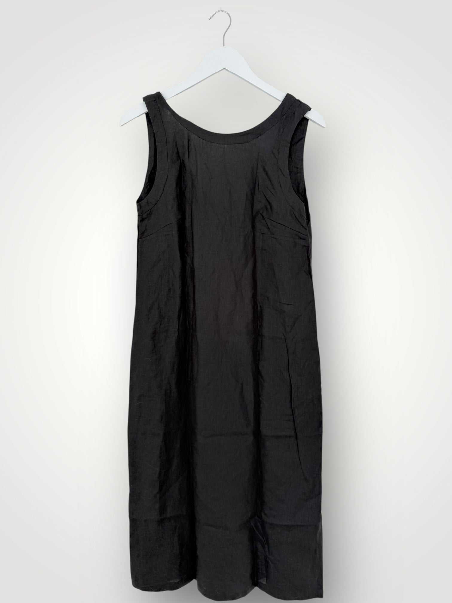 alisa dress - black linen dress