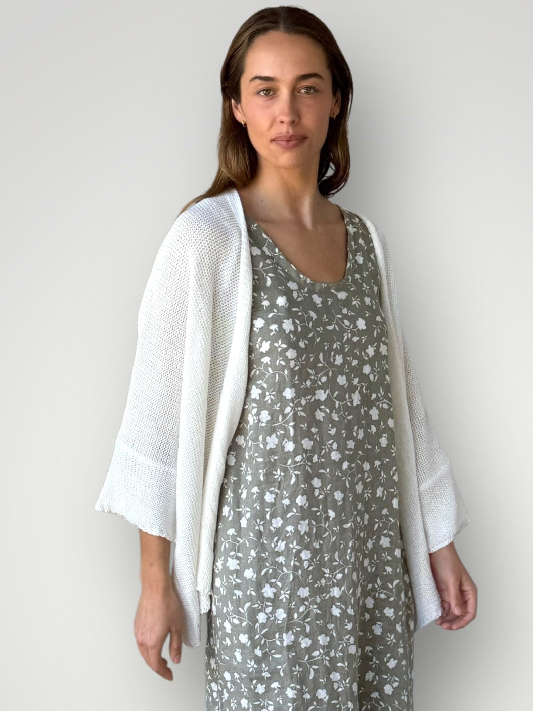 Cotton kimono knit-warm white