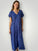 harper dress - blue dusk linen Apparel