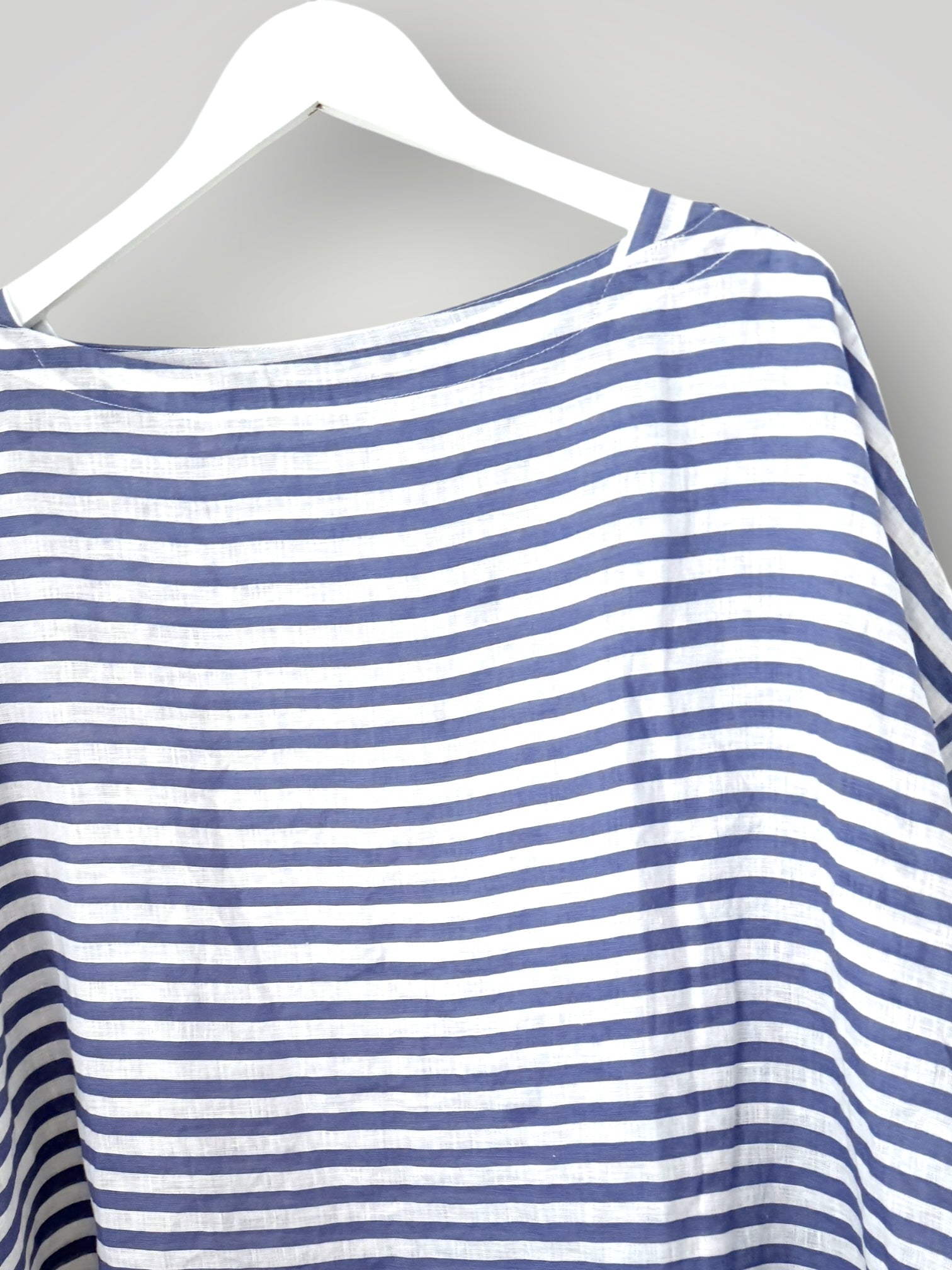 avril top - cornflower stripe linen Apparel