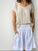zoe skirt - white linen Apparel