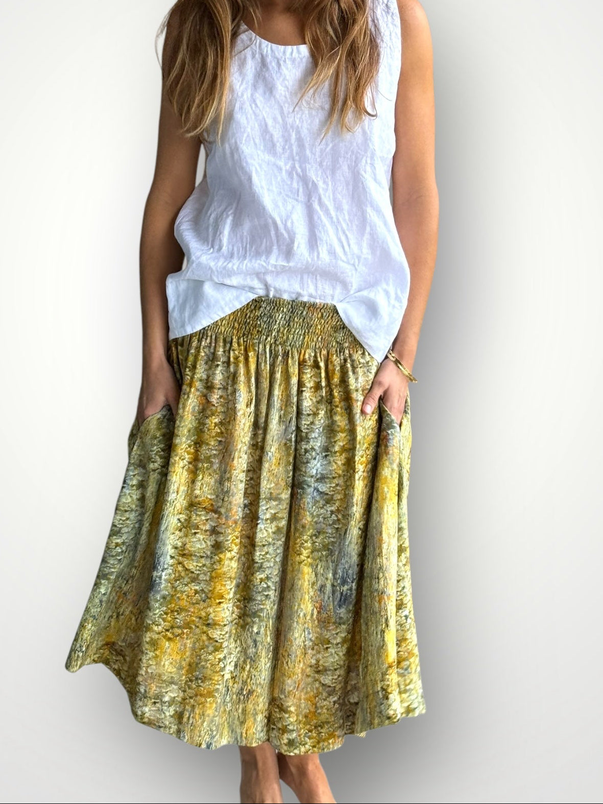 lola skirt - golden water colour Apparel
