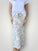 anthea skirt - big natural flower linen Apparel