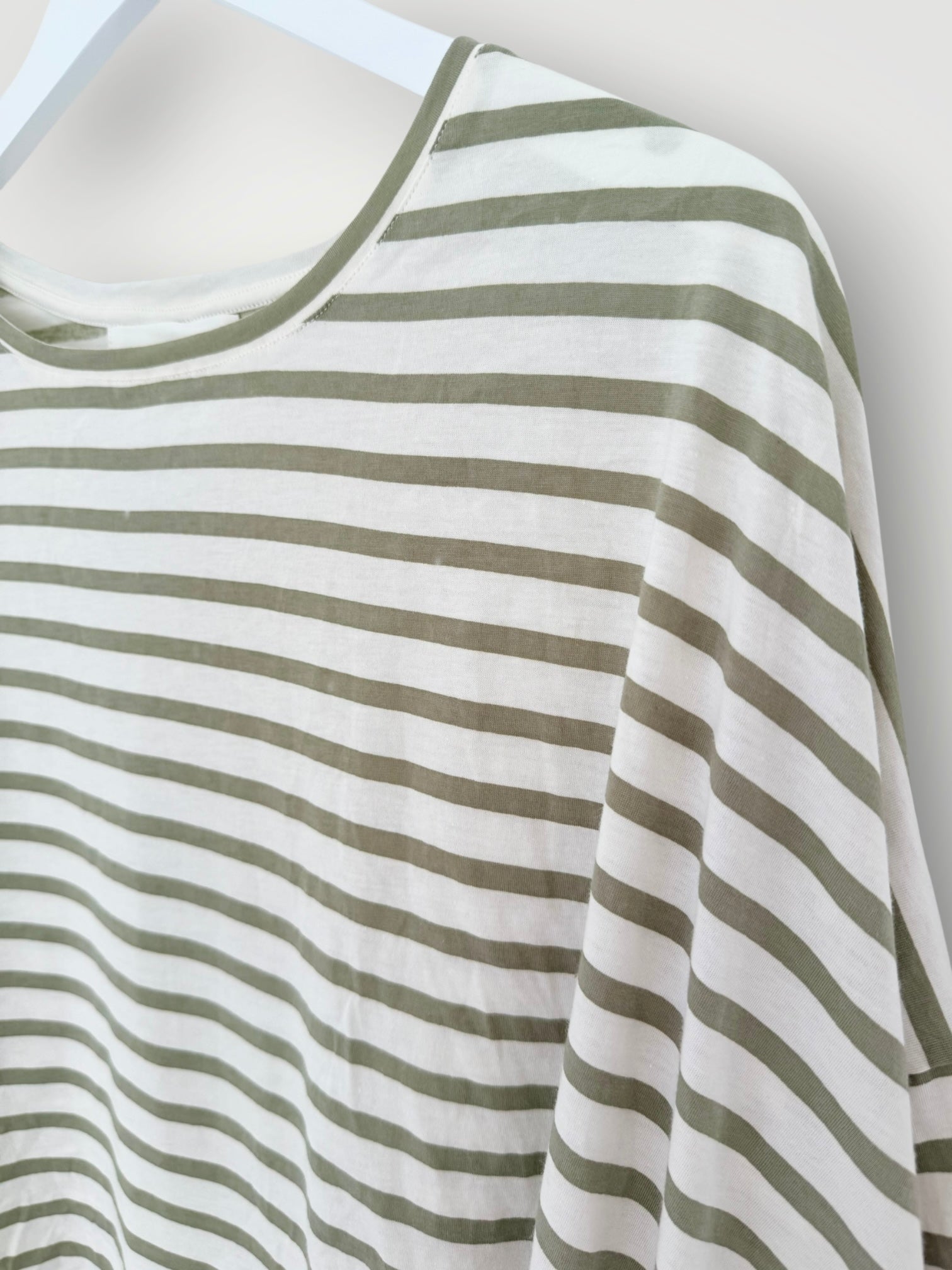 estella top-sage stripe cotton Apparel
