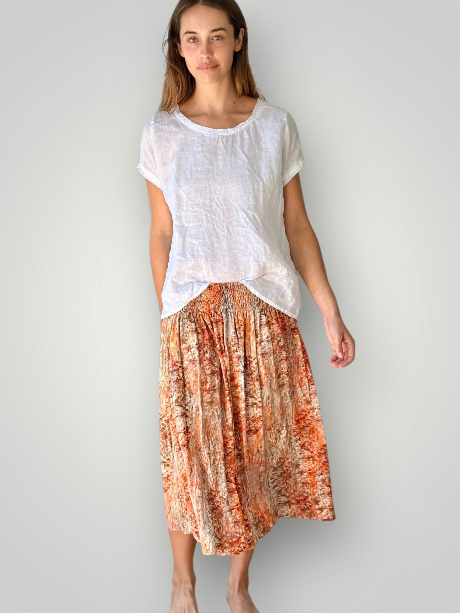 lola skirt - sunset watercolour Apparel