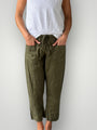 darcy pants - army linen Apparel