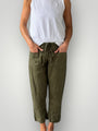 darcy pants - army linen Apparel