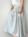 lulu skirt-fine grey stripe hemp Apparel