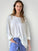 nina top - ivory linen knit General